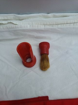 Vintage Ever Ready Red Shaving Brush & Holder " Look "
