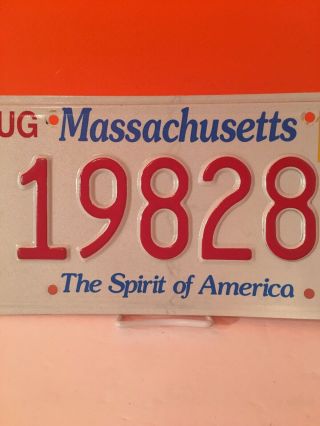 Massachusetts License Plate 1982 Birth Year 19828 The Spirit Of America 2