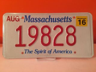 Massachusetts License Plate 1982 Birth Year 19828 The Spirit Of America 3