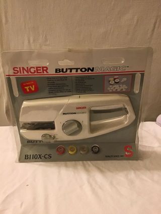 Singer Button Magic Kit Hand Held Button Sewing Machine Model B110x - Cs Tv