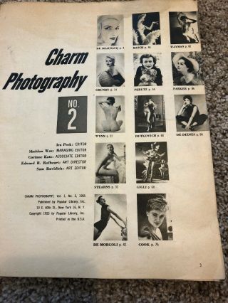 CHARM PHOTOGRAPHY with FIGURE STUDIES Pin up & Nude Dan Wynn Vol.  1 No.  2 1955 2