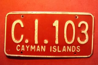 Cayman Islands Dealer License Plate - 1974