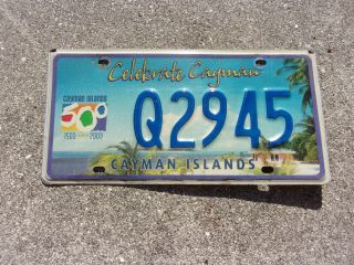 Cayman Islands Celebrate 500 Years License Plate Q2945