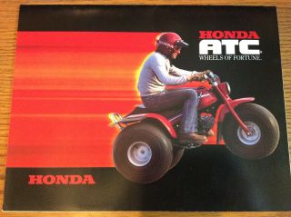 Vintage 1982 Honda Atc Wheels Of Fortune Dealer Program Brochure