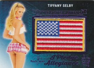 2019 Benchwarmer 25 Years Tiffany Selby Pledge Allegiance Flag Patch Card /2