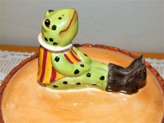 House Of Hatten Peggy Fairfax Herrick Frog Cake Plate Stand Ceramic 2