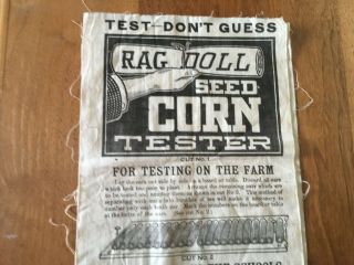 Vintage Cloth Rag Doll Seed Corn Tester Lumberman National Bank Stillwater Mn