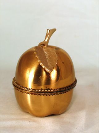 Small Gold - Plated Figural Apple Evans Table Lighter
