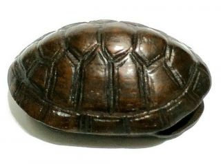 Y5305 - 20 Years Old 2 " Collectible Ebony Ironwood Netsuke - Turtle