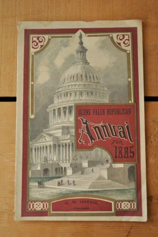 Antique 1885 Glen Falls Republican Annual Advertising Pamphlet