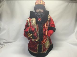 20” African American Christmas Santa Figure - Table Piece - Tree Topper