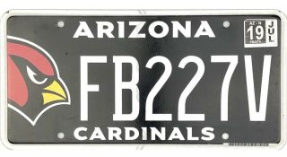 99 Cent Recent Arizona Cardinals License Plate Fb227v