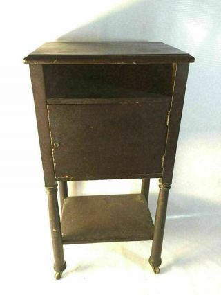 Cigar Tobacco Cigarette Smoke Humidor Vintage Wood Stand On Casters