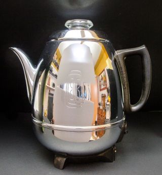 Ge General Electric Belly Automatic Coffee Maker Percolator Chrome P410 9 Cup