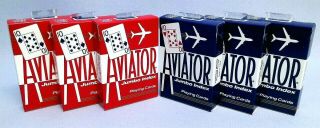 Aviator® " Jumbo Index " Poker Size Playing Cards,  6 Decks