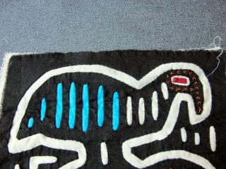 Vintage folk art Mola Textile Kuna Indians Panama reverse applique 5 2