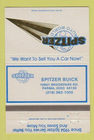 Matchbook Cover - Spitzer Buick Parma Oh 40 Strike