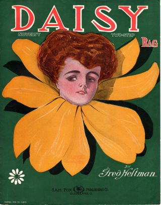 Daisy Rag Music Sheet - 1908 - Novelty Two Step - Piano Solo - Fred Heltman - Pretty Lady