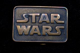 Vintage 1977 Solid Brass Star Wars Belt Buckle