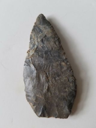 Fine Paleo Knife,  Gray Coshocton,  Eastern Ohio.  3 1/2 Inches Long