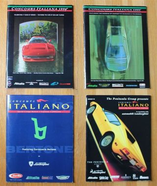Concorso Italiano Program Set Of 4 1994 1995 1996 1997 Italian Car Show Ferrari