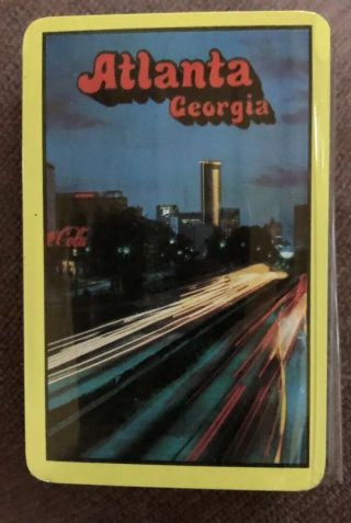 Vintage Atlanta Ga Souvenir Playing Cards Hong Kong Deck Joker Clown Kid,