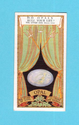Opal Precious Gemstones 1937 Ardath Cigarette Card