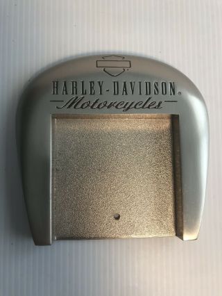 2000 Harley - Davidson Usa Chrome Steel Desk Top Post - It Note Pad Holder 2000 H - D