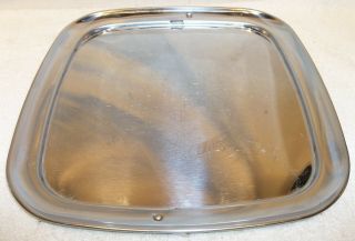 Vintage Mid Century Chrome Square Lincoln Beautyware Locking Cake Carrier EXLNT 8