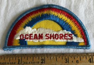 Vintage City Of Ocean Shores Travel Souvenir Patch Washington Rainbow