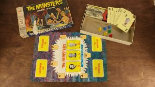 Vtg 1964 The Munsters Card Game 4531 Kayro - Vue Productions - Missing 2 Markers