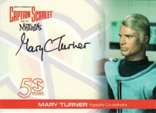 Captain Scarlet 50 Years Mary Turner / Puppetry Co - Ordinator Mt2 Auto Card
