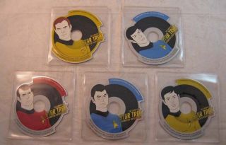Rittenhouse " 2003 Star Trek Animated Series Trading Card " Mini Cd - Rom Set (5)
