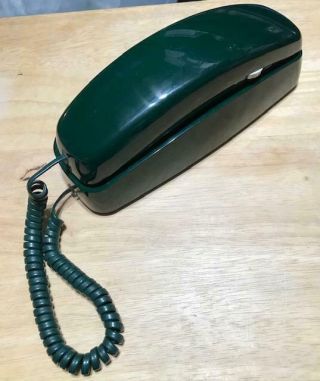 Vintage At&t Trimline 210 Push Button Phone Green