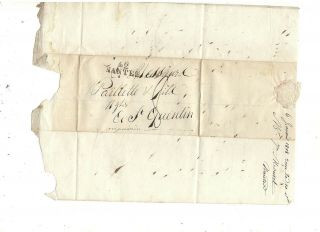 1808 Stampless Folded Letter,  Nantes,  France,  Stl Pm