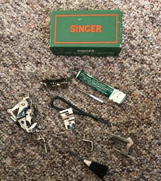 Vintage Singer / Simanco Sewing Machine Attachments 160809 W/ Box