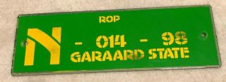 1998 Ngaraard Palau Government License Plate