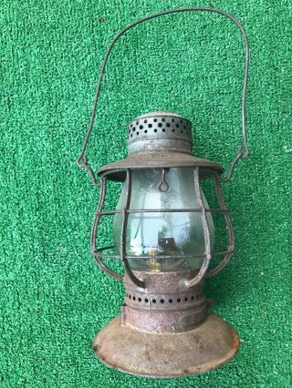 Antique Railroad Lantern No.  39 Clear Glass Globe Dietz? Citizen Traction Co