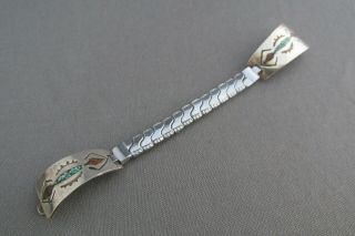 Vintage Old Pawn Sterling Turquoise Coral Inlay Womens Watch Bands