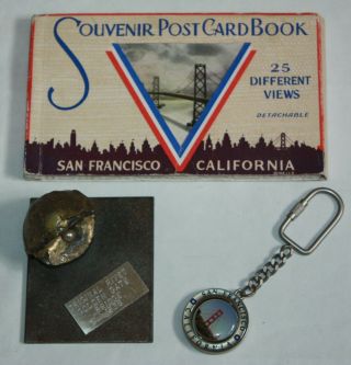 3 Antique/vintage San Francisco & Golden Gate Bridge Souvenirs