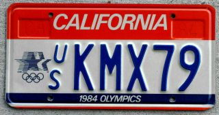 1984 California Los Angeles Olympics License Plate In Great Shape