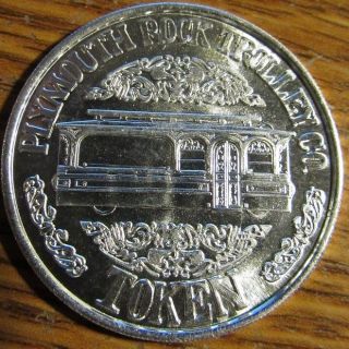 Vintage Plymouth Rock Trolley Co.  Plymouth,  Ma Transit Token - Massachusetts