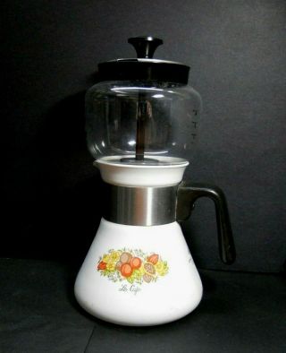 Vintage Corning Ware Spice O Life Drip - O - Lator 6 Cup Coffee Pot