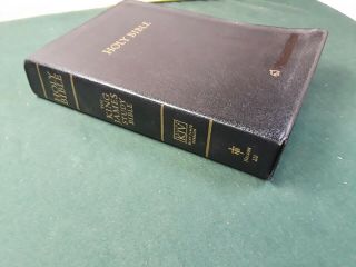 Holy Bible King James Study Bible Nelson 135 Black Leather 1988,  Pre - Owned,