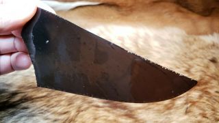 Stealth Black Obsidian Flint Knapping Primitive Skinning Knife Preform Blank Hog