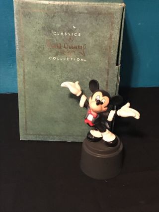 Disney Wdcc Symphony Hour Maestro Michel Mouse Mickey Conductor Figurine
