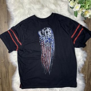 Harley Davidson Men’s Sz 2xl Cotton Motorclothes American Flag Scull Logo Shirt