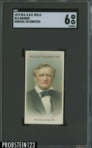 1912 W.  D.  & H.  O.  Wills 16 Wagner Musical Celebrities Sgc 6 Ex - Nm
