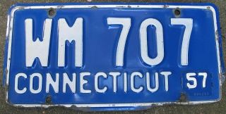 1957 Connecticut License Plate