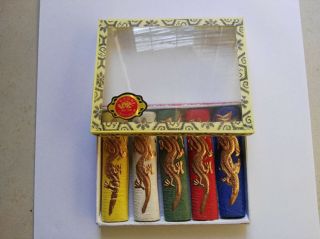 Chinese Carving Tribal Dragon 5 Color Solid Calligraphy Ink Stick Gift